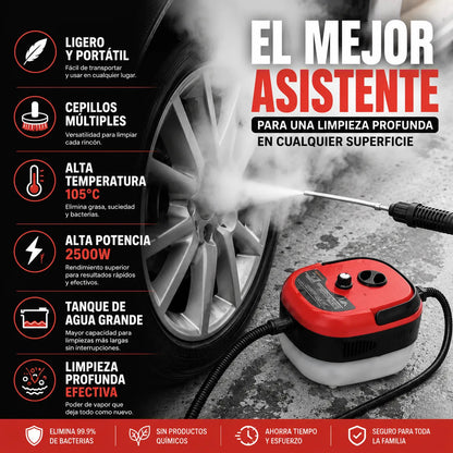 LIMPIADOR A VAPOR MULTIUSOS + 9 ACCESORIOS – 50% DE DESCUENTO